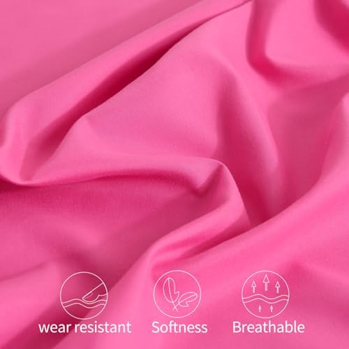 Horbaunal Microfiber Body Pillow Covers, Hot Pink, 2 Pack - Image 6