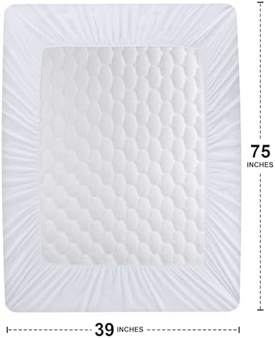 Waterproof Twin Mattress Protector, Mattress Pad fits Upto 16" Deep Pocket - Image 4