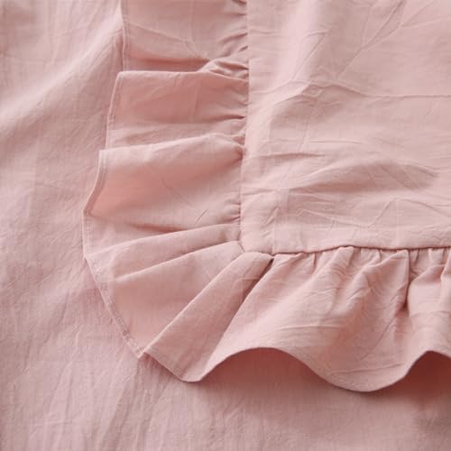 Mywinlle Ruffle Pillowcases Farmhouse Pillow Shams Standard Set of 2, Shabby - Image 4