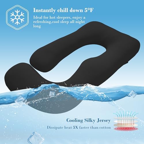 Cute Castle Cooling Cover Pregnancy Pillows, Soft U-Shape Maternity Pillow - Image 3