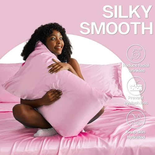 MR&HM Satin Pillowcase 2 Pack, Queen Size 20"x30" - Image 3
