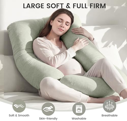 Jcickt Pregnancy Pillow for Sleeping, 59 inch Maternity Pillow - Image 2