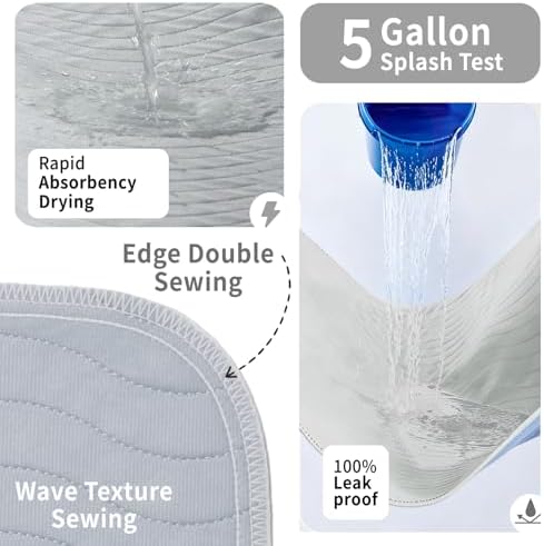 Accompagner Incontinence Bed Pads Washable Waterproof, Ultra-Absorbent Reusable - Image 3