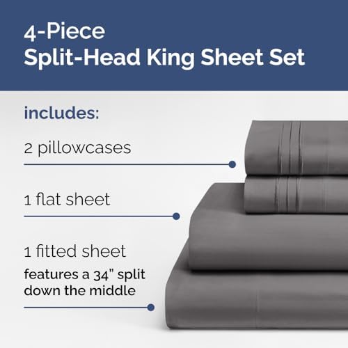 Flex Top Split Head King 4 Piece Sheet Set - Image 3