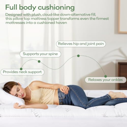 OLANLY King Bamboo Viscose Cooling Mattress Topper - Image 5