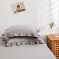 Light Gray Pillowcases King Pillowcases Cute Pillow Cover Gray Ruffled Pillow by Merryword