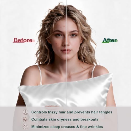 LYSHIN White Silk Pillow Cases Standard Size - Image 4