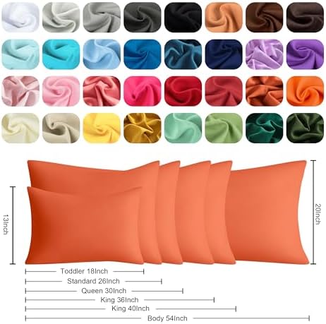 King Pillow Cases, 2 Pack, 20x36 in, Microfiber, Burnt Yellow - Image 6