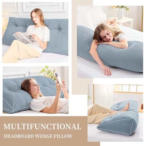 Sasttie Headboard Pillow King, Wedge Pillow Headboard - Image 6
