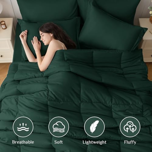JOLLYVOGUE Full Comforter Set, Ultra-Soft Bed in a Bag Full Size 7 Pieces - Image 2