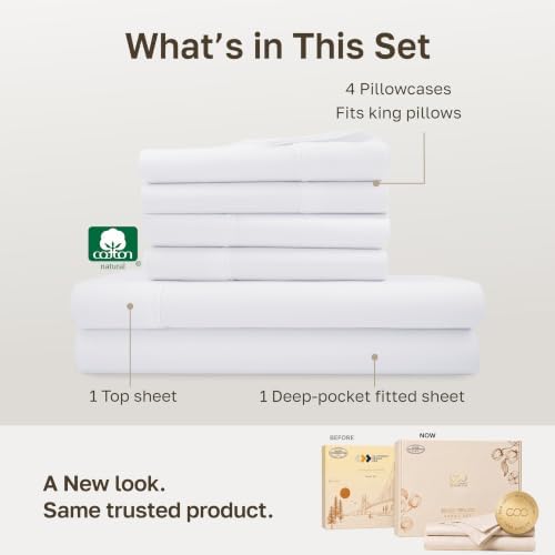 California Design Den 100% Cotton Sateen King Bed Sheet Set - Image 3