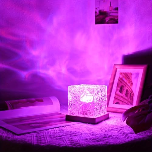 2 Pack Northern Lights Ocean Wave Projector Light, Galaxy Light Projector, 16 Colors Gradual Rotating Flame Water Ripple Ambient Night Light Non-Wood for Bedroom, Room Decor, Kids Room ((Plug-in)) - Image 6