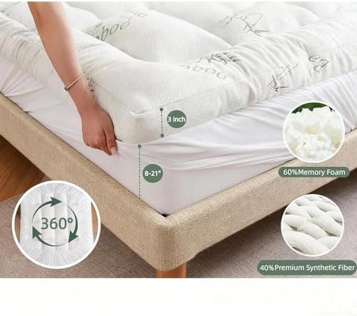 King Mattress Topper, for Side Sleepers, Hot Sleepers & Back Pain Relief - Image 4
