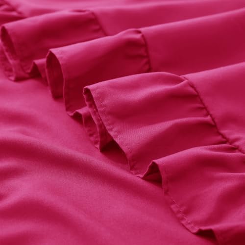 KKJIAF 2 Pack Ruffle Pillow Cases 20x20 Inches, Hot Pink - Image 7