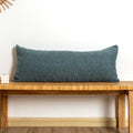 JoraLion 14x36 Boucle Lumbar Pillow Cover, Dusty Blue Woven Texture Neutral by JoraLion