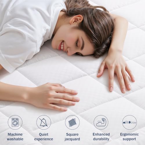 OLANLY Twin Quilted Fitted Mattress Pad, Down Alternative Fill - Image 2
