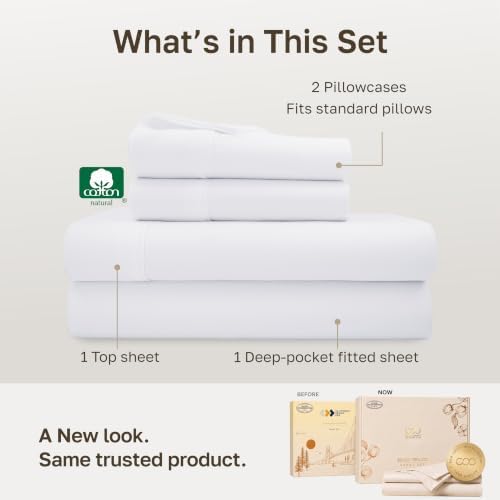 California Design Den Soft 100% Cotton Sateen Full Size Bed Sheets - Image 3