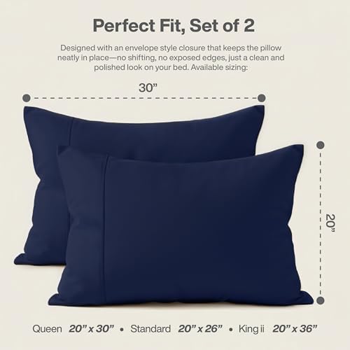 QUEENSBAY Queen Pillow Cases Set of 2, Microfiber Cooling Pillowcases, Soft - Image 4