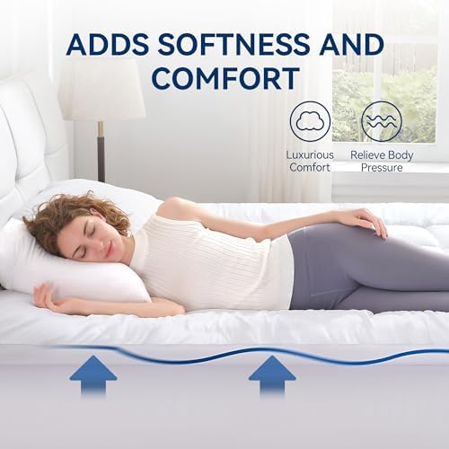 BDEUS Dual Layer 5 Inch Memory Foam Mattress Topper Queen Size, 2 Inch Gel - Image 3