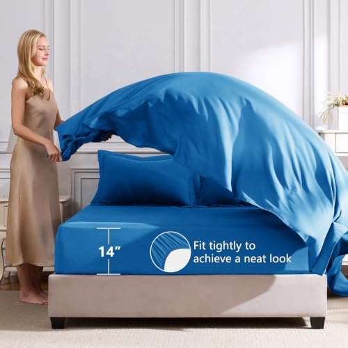 CozyLux Full Comforter Set 82"x86" Royal Blue - Image 5
