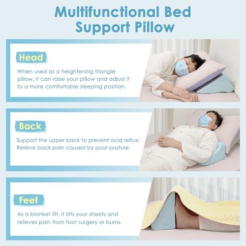 NEPPT Wedge Pillow for Seniors Side Sleeping Post Surgery Wedge Bedsore - Image 5