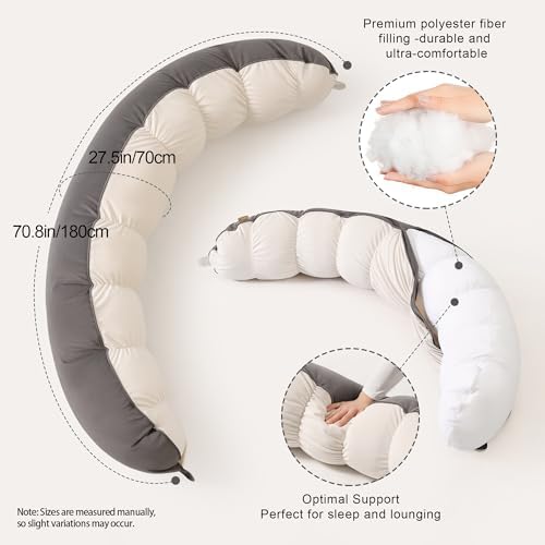 Peallow – Long Round Body Pillow - Image 3