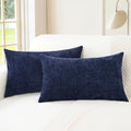 CaliTime Decorative Couch Throw Pillow Covers 26 X 16 Inches Navy Blue by CaliTime