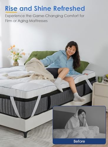 QUEEN ROSE Mattress Topper Twin Size, Pillow Top Extra Thick Mattress Pad - Image 4