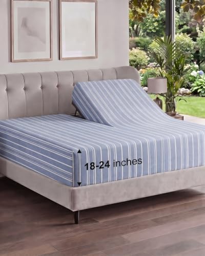 CGK Linens Extra Deep Flex Top Split Head King Fitted Sheet by CGKUnlimited