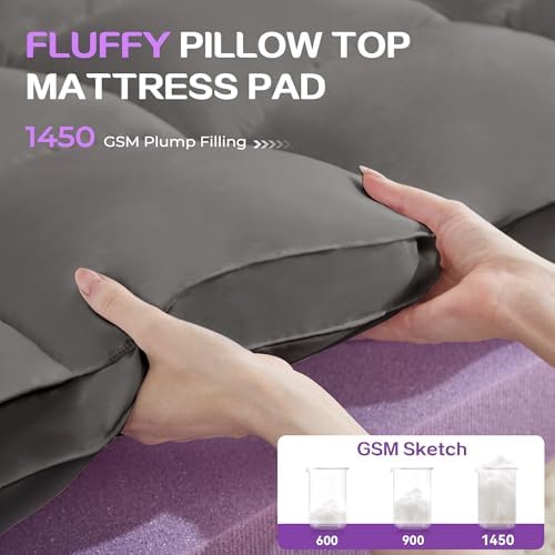 SINWEEK Dual Layer 5 Inch Memory Foam Mattress Topper Queen Size, 2 Inch Gel - Image 6