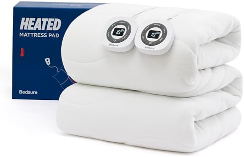 Bedsure Heated Mattress Pad King Ultra Soft Bed Warmer, Plush Coral Fleece by BEDSURE