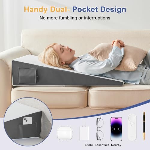Yojoker 34" Extra-Long Wedge Pillow, Bed Incline Cushion - Image 4