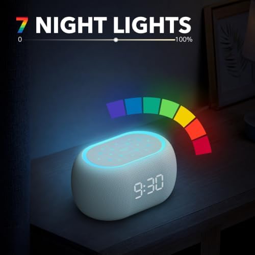 ANJANK White Noise Sound Machine Alarm Clock - Image 5