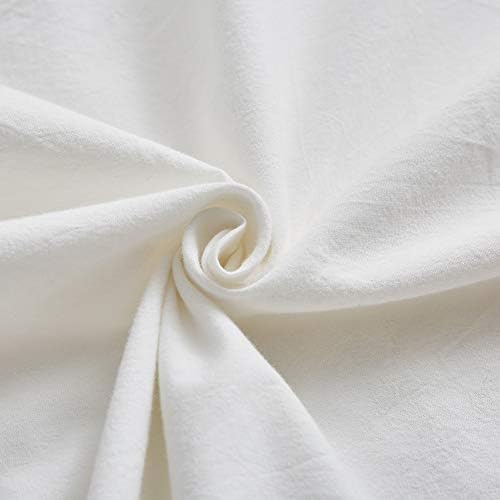 Mywinlle Off White Shabby Ruffle Pillow Shams King Size Set of 2 - Image 5