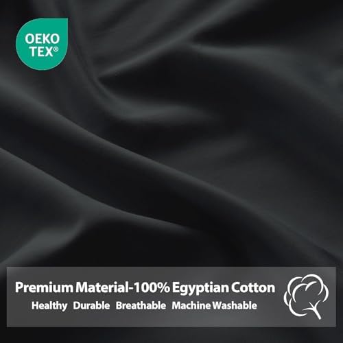 Queen Size Pillow Protector Set of 2, 100% Egyptian Cotton Pillow Cases - Image 4