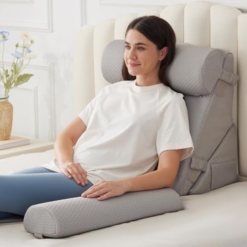 BIEEZZK 4PCS Wedge Pillow Set for After Surgery, Back Pillow for Bed Sitting up by EnjoyaBetterLifeFromHere