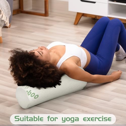 1 Pcs Memory Foam Roll Pillow Neck Bolster Cylinder Pillow, 15.8 x 5.9 Inch - Image 6