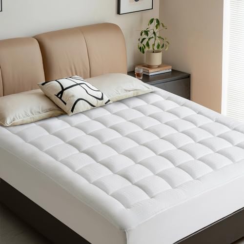 Cotton Twin XL Mattress Pad Fitted Quilted Mattress Cover - Image 6