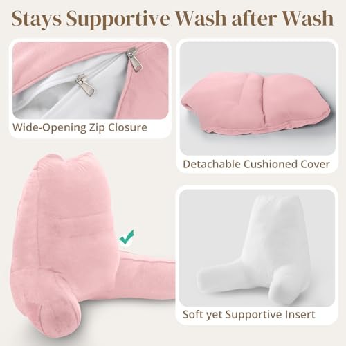 Sasttie Reading Pillow for Bed, Back Pillow for Sitting Up - Image 6