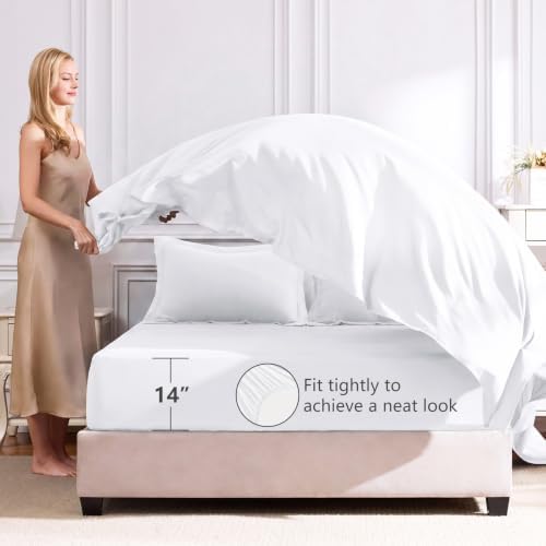 CozyLux Full Comforter Set 82"x86" White - Image 5