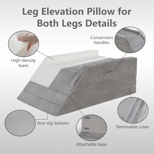 4 Heights Leg Elevation Pillow Blood Circulation, L 29" - Image 5