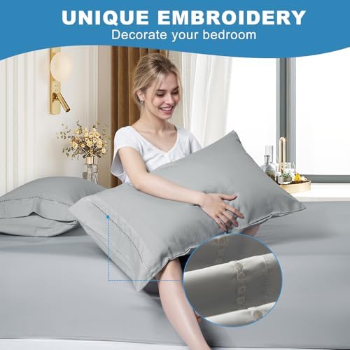 Cooling Pillow Cases Set of 2, Queen Size Cool Pillowcases - Image 3