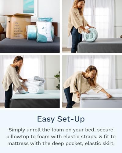 Viscosoft 4 Inch Hybrid Mattress Topper King - Image 5