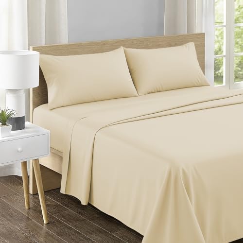 Feather & Stitch 100% Cotton Sateen 500 TC King Size Bed Sheet Set - Image 2