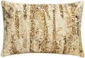 The HomeCentric Gold Pack of 2, Linen Beaded Sequins Oblong Pillow, Abstract by TheHomeCentric