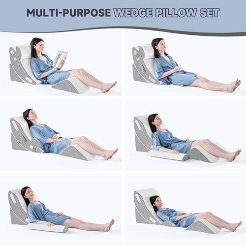 Yojoker 4PCS Orthopedic Bed Wedge Pillow Set - Image 5