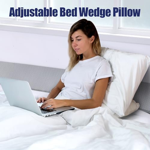 HOMBYS Wedge Pillow Headboard for Bed Gap, Foldable Bed Wedge Gap Filler Queen - Image 6