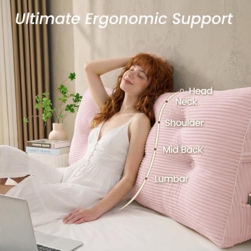 Sasttie Headboard Pillow Queen, Bed Wedge Pillow Headboard - Image 3