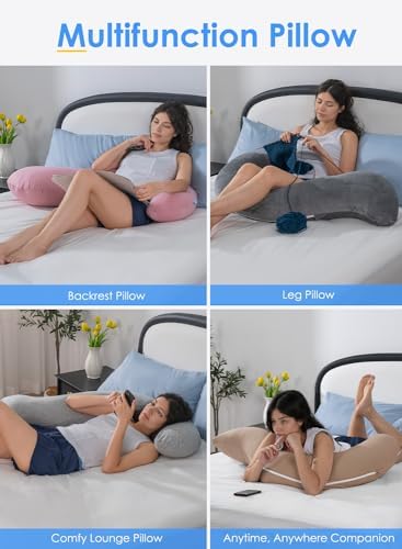 QUEEN ROSE Body Pillow for Side Sleepers, Cooling S Shaped Hug Pillow - Image 5