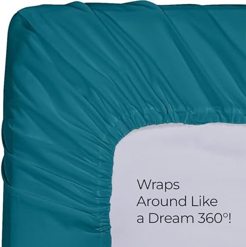 Queen Fitted Sheet, Ultra Soft Fits Up to 15 Inch Deep Pocket, Denim Blue - Image 6